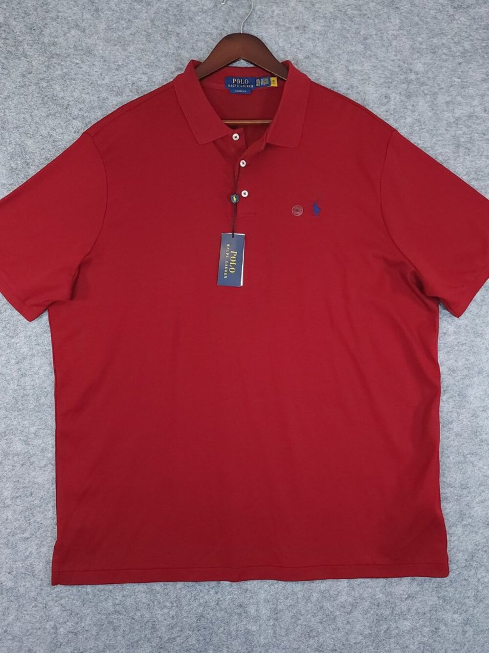 Ralph Lauren Crimson Red Polo Shirt XXL Classic Fit Preppy Casual NWT